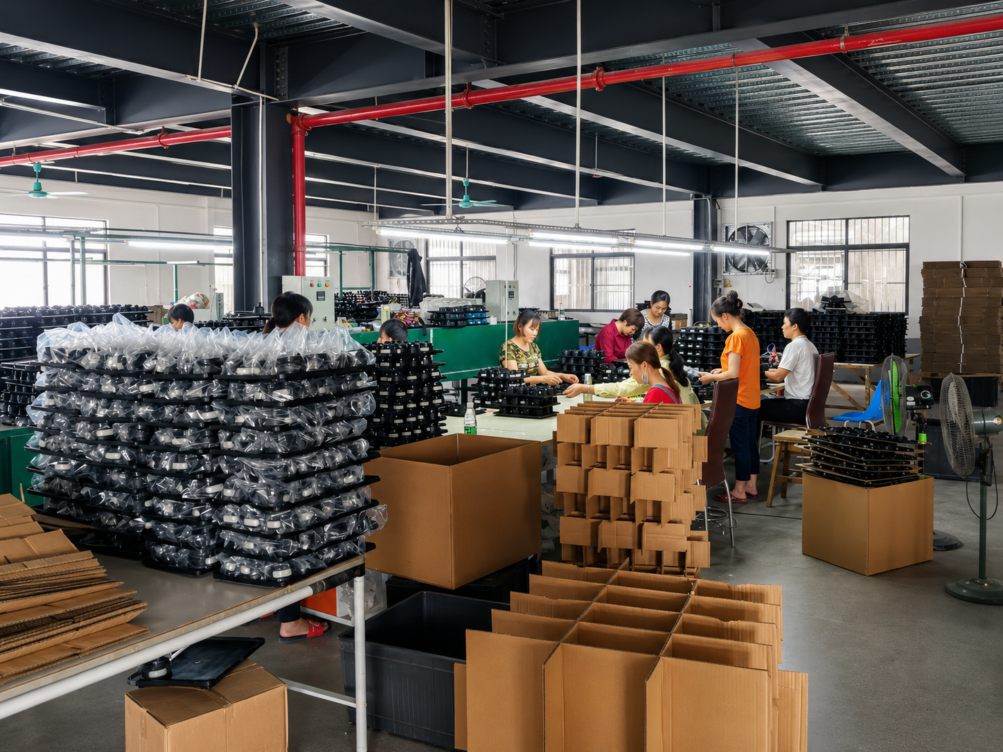 Clean and professional factory working environment